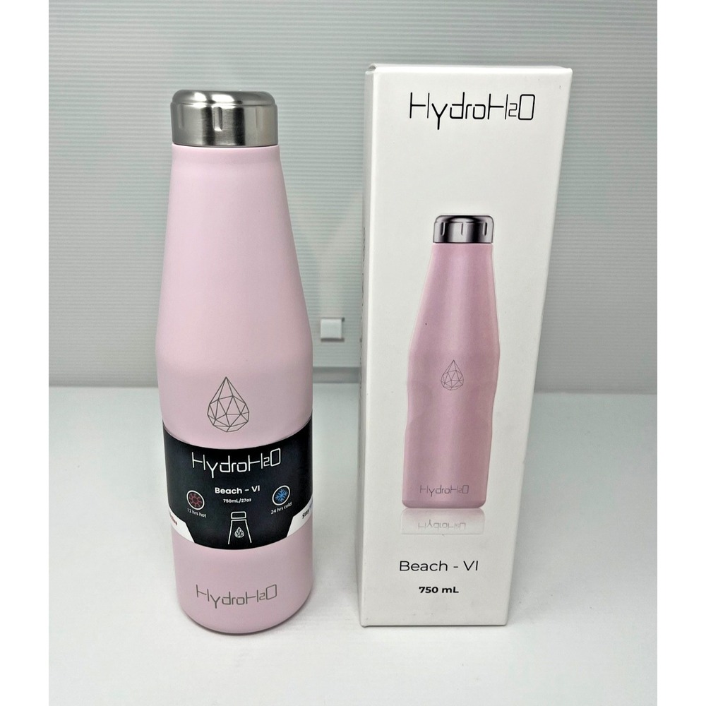 Hydro H2O Insulated Water Bottle 25oz Stainless Steel Vacuum Flask Light Pink